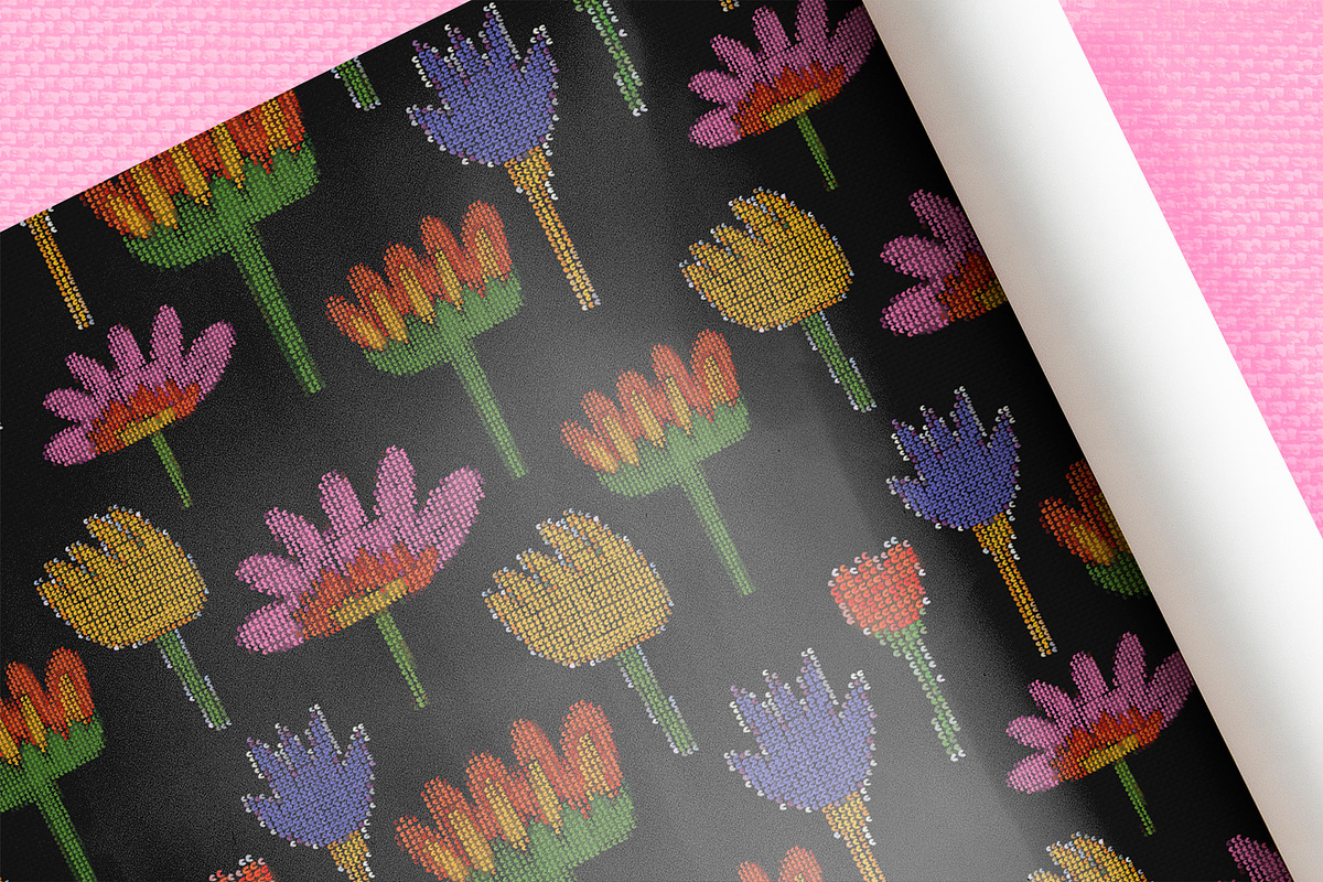 70s craft flower-embroidery&patterns, an Illustration by okchizh (Photo 7 of 10)