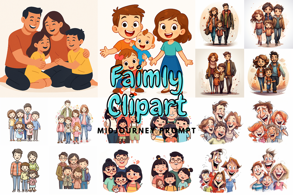 Prompt Faimly Clipart, a Decorative Illustration by Creative design (Photo 1 of 7)