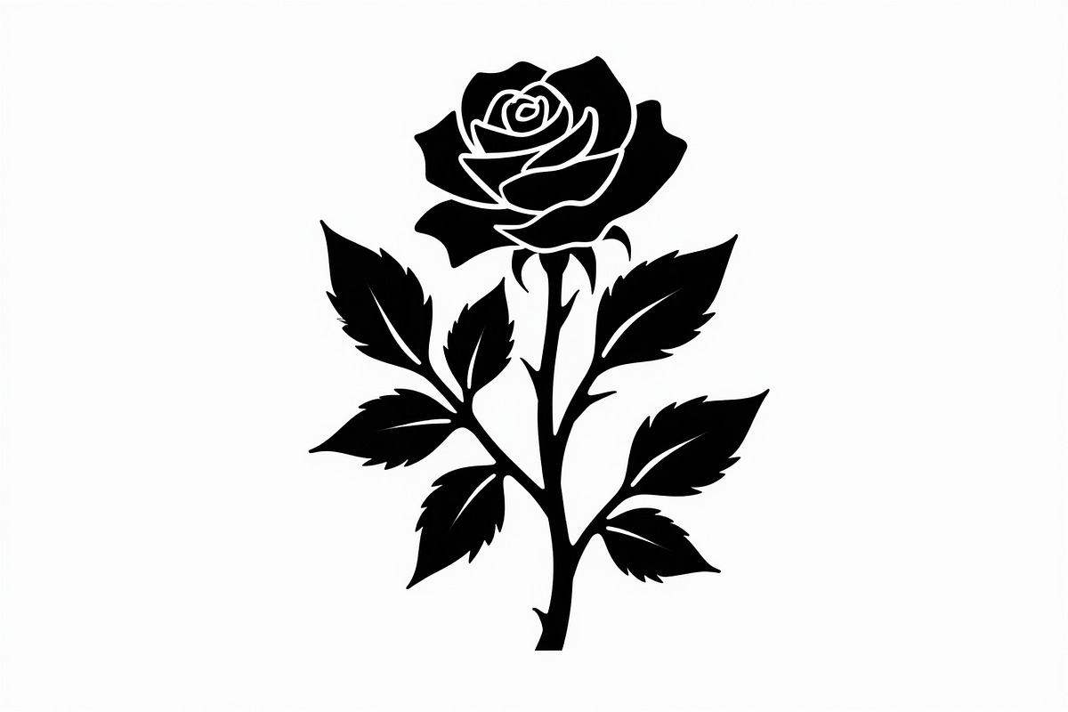Rose Black Silhouette Decorative, an Illustration by Amazin_art (Photo 30 of 31)