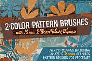 2 Color Procreate Pattern Brushes, a Brush Add-On by DeloresArt (Thumbnail 1 of 10)