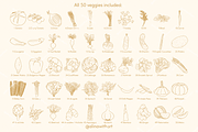 Minimal Veggie Illustrations, a Food Illustration by alinawithart (Thumbnail 3 of 12)