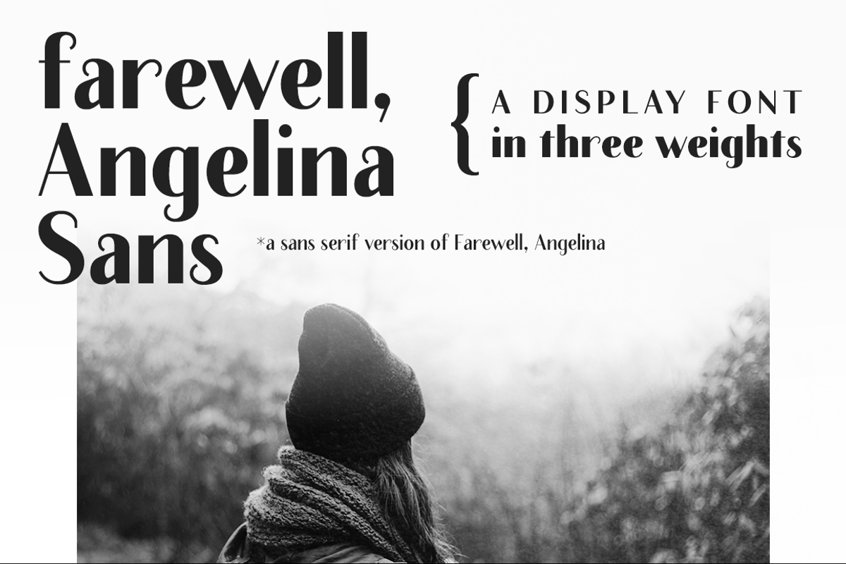 Farewell Angelina elegant Sans font