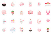 Cute Valentine Clipart - Kawaii Clip, an Illustration by Sublimation Artist (Thumbnail 2 of 6)