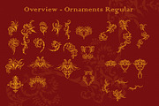 100 Retro Flower Ornaments, a Brush Add-On by xresch (Thumbnail 4 of 12)
