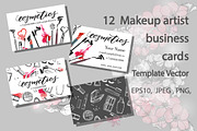 Set of Makeup artist business card., a Card Template by Gulnara Khadeeva (Thumbnail 1 of 4)