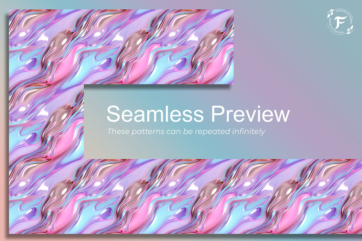 Holographic Liquid Seamless Pattern, a Pattern Graphic by Forhadx5 (Photo 2 of 6)