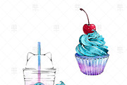 Pink Blue Nursery Cherry Clip Art, an Illustration by Frou Fou Craft (Thumbnail 6 of 8)
