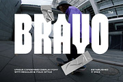 Bravo - Unique Condensed Typeface, a Sans Serif Font by Imoodev (Thumbnail 1 of 7)