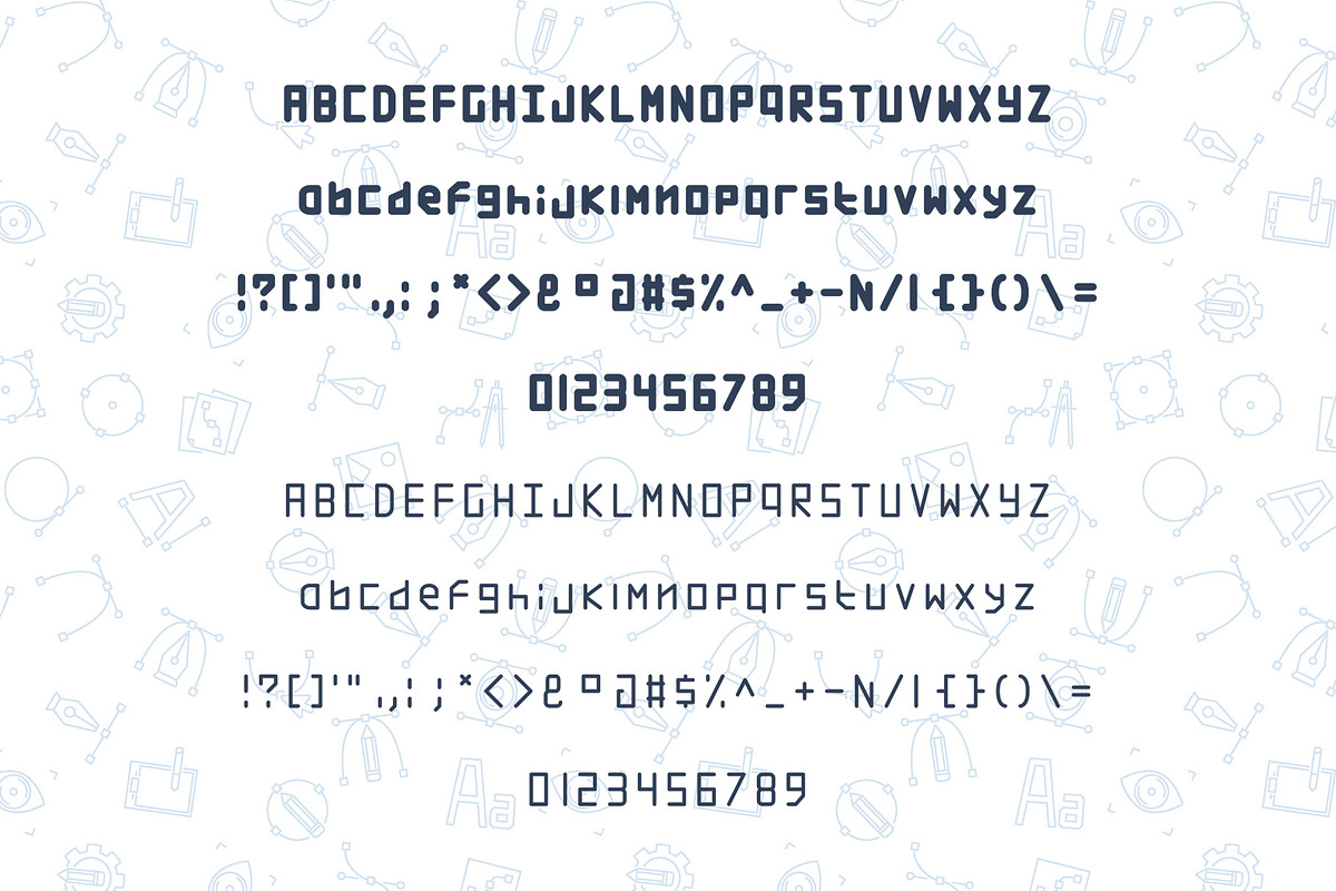 Basic Thin Line Font preview 4