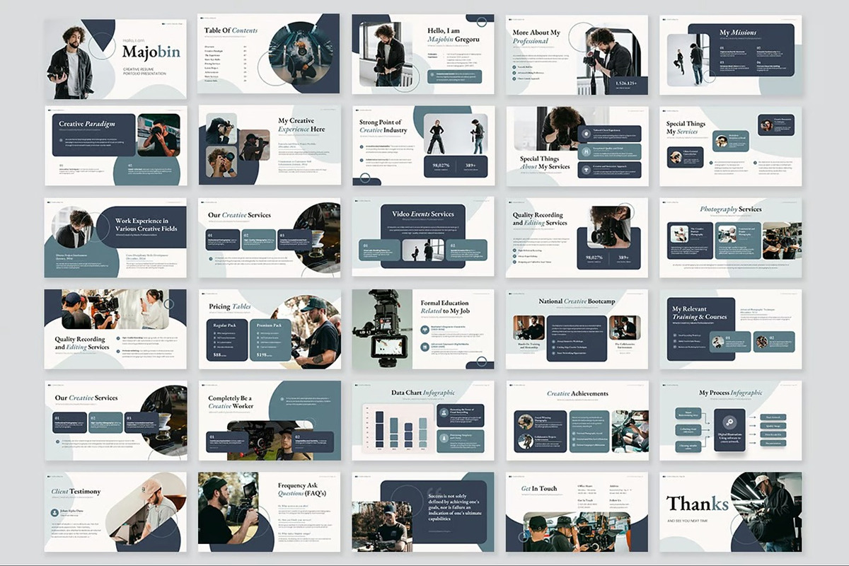 Creative CV Resume Powerpoint, a Presentation Template by Fit-tee (Photo 9 of 10)