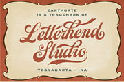 Earthgate - Bold Script Typeface, a Script Font by Letterhend Studio (Thumbnail 9 of 9)