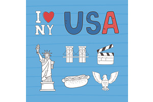 USA NY city, an Illustration by studiogstock