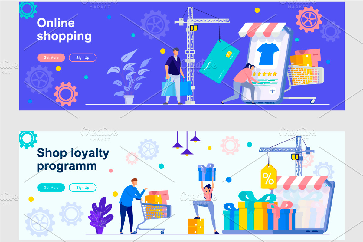 Flat Web Banners Template Kit, a Templates & Theme by alexdndz (Photo 19 of 26)