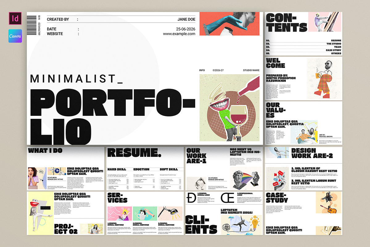 Minimal Portfolio Presentation, a Presentation Template by E-Type (Photo 1 of 5)