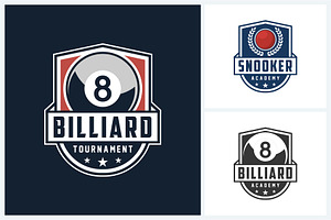 Billiard logo, snooker logo sport, a Branding & Logo Template by jundio studio