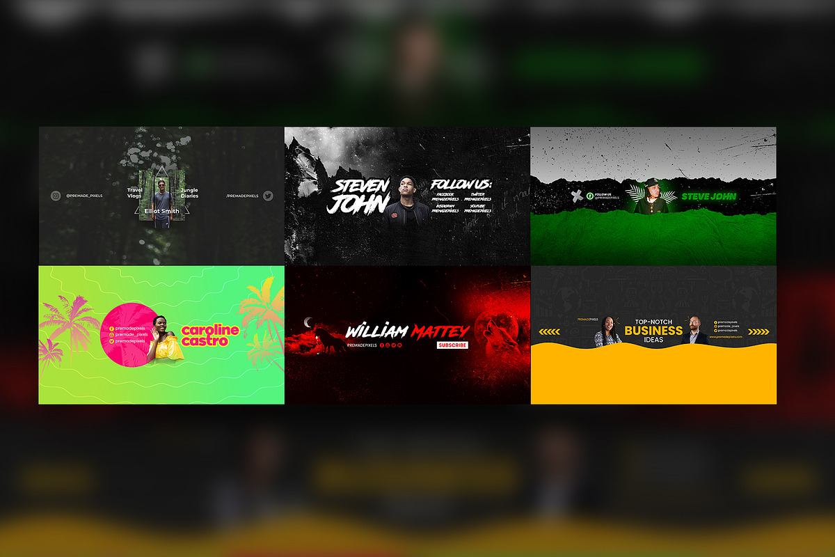 Epic Youtube Channel Art Set 11, a Social Media Template by PremadePixels.com (Photo 2 of 2)