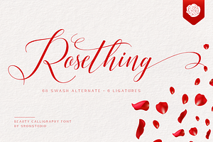 Rosething - Calligraphy Font