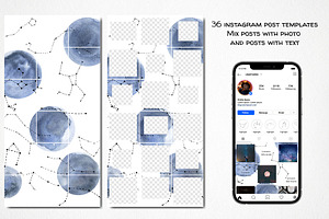 Celestial Instagram Puzzle Template