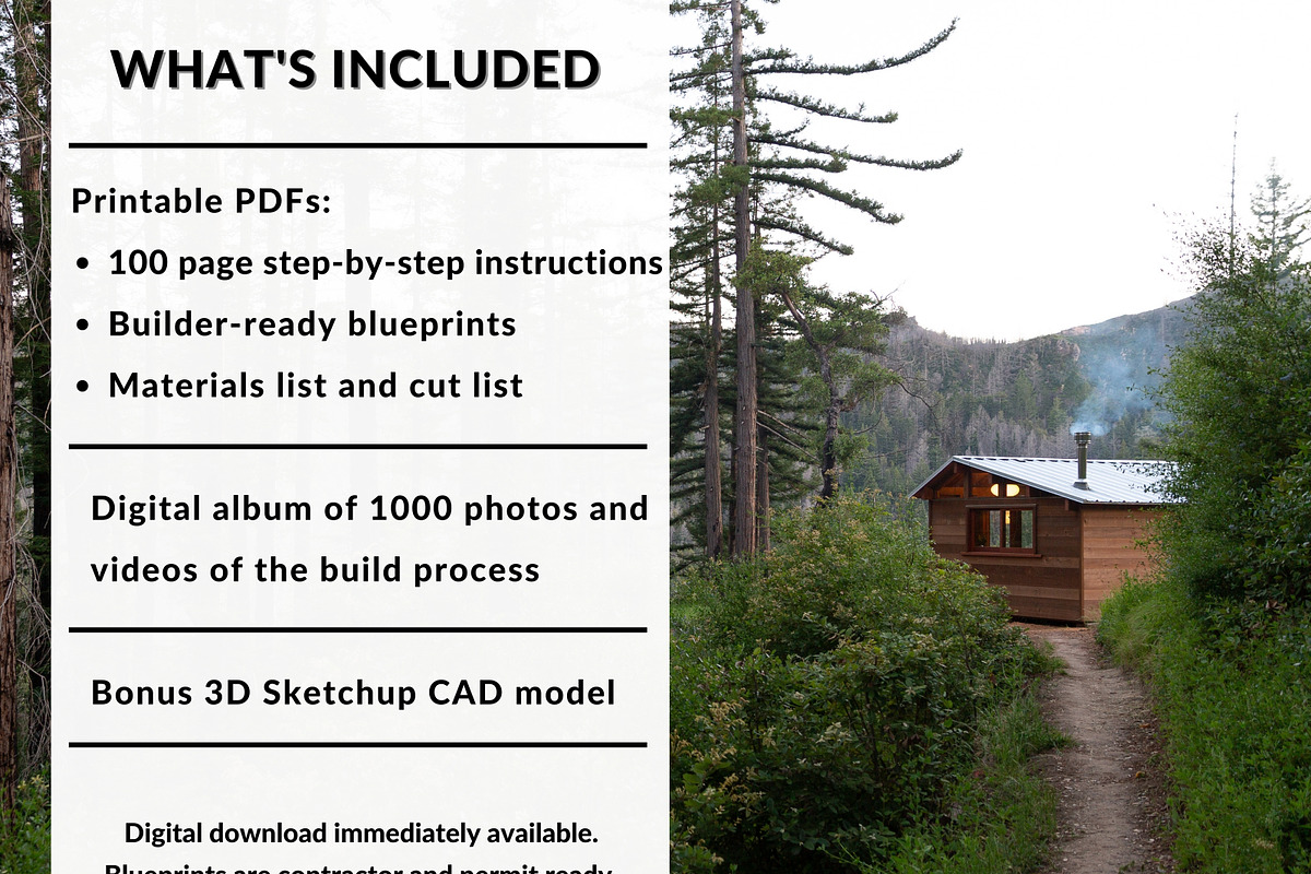 Saltbox Cabin Plans, a Graphic by elevatedspaces (Photo 3 of 10)