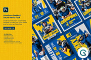 American Football Social Media Pack, a Social Media Template by Geelator Studio (Thumbnail 1 of 5)