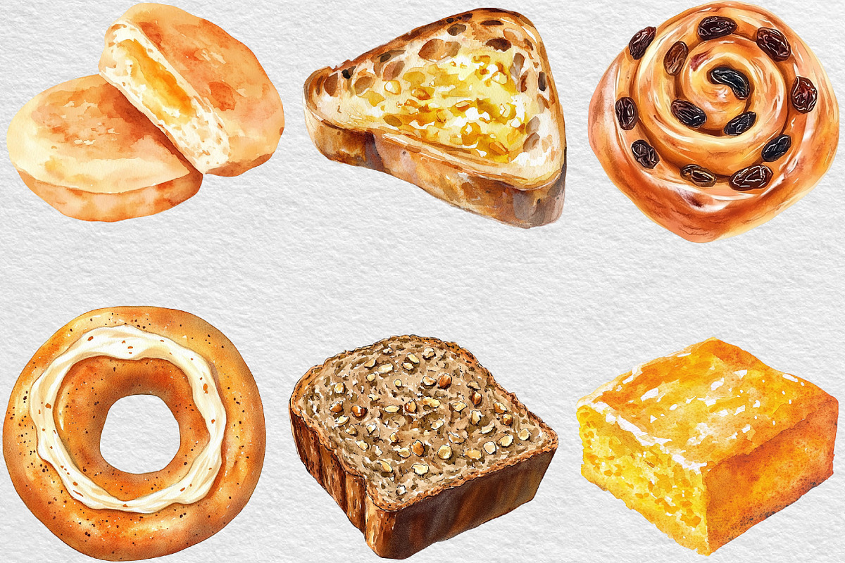 Breakfast Bread PNG, an Illustration by Black Bird Studio (Photo 3 of 6)