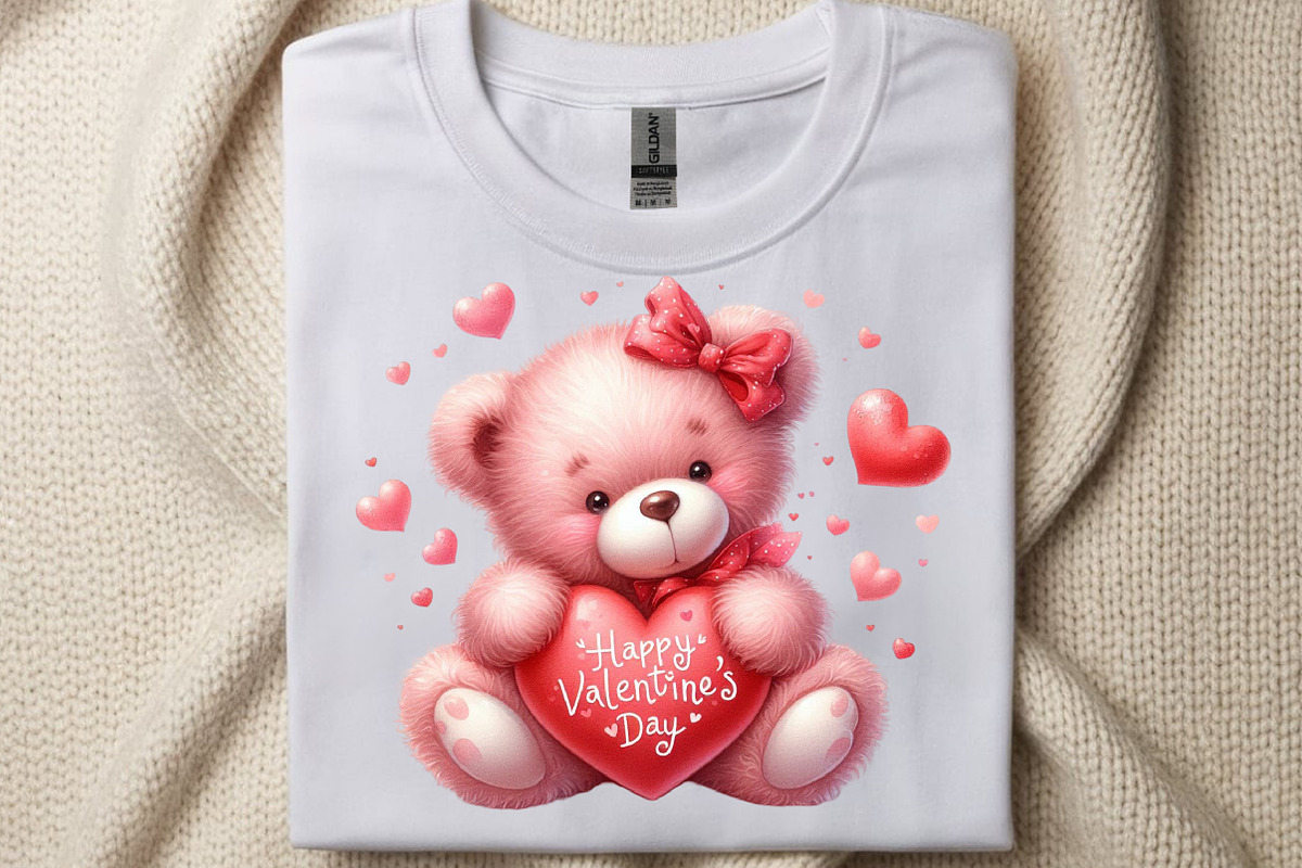 Watercolor Valentines Teddy Bear PNG, an Illustration by SinaCreation (Photo 8 of 11)