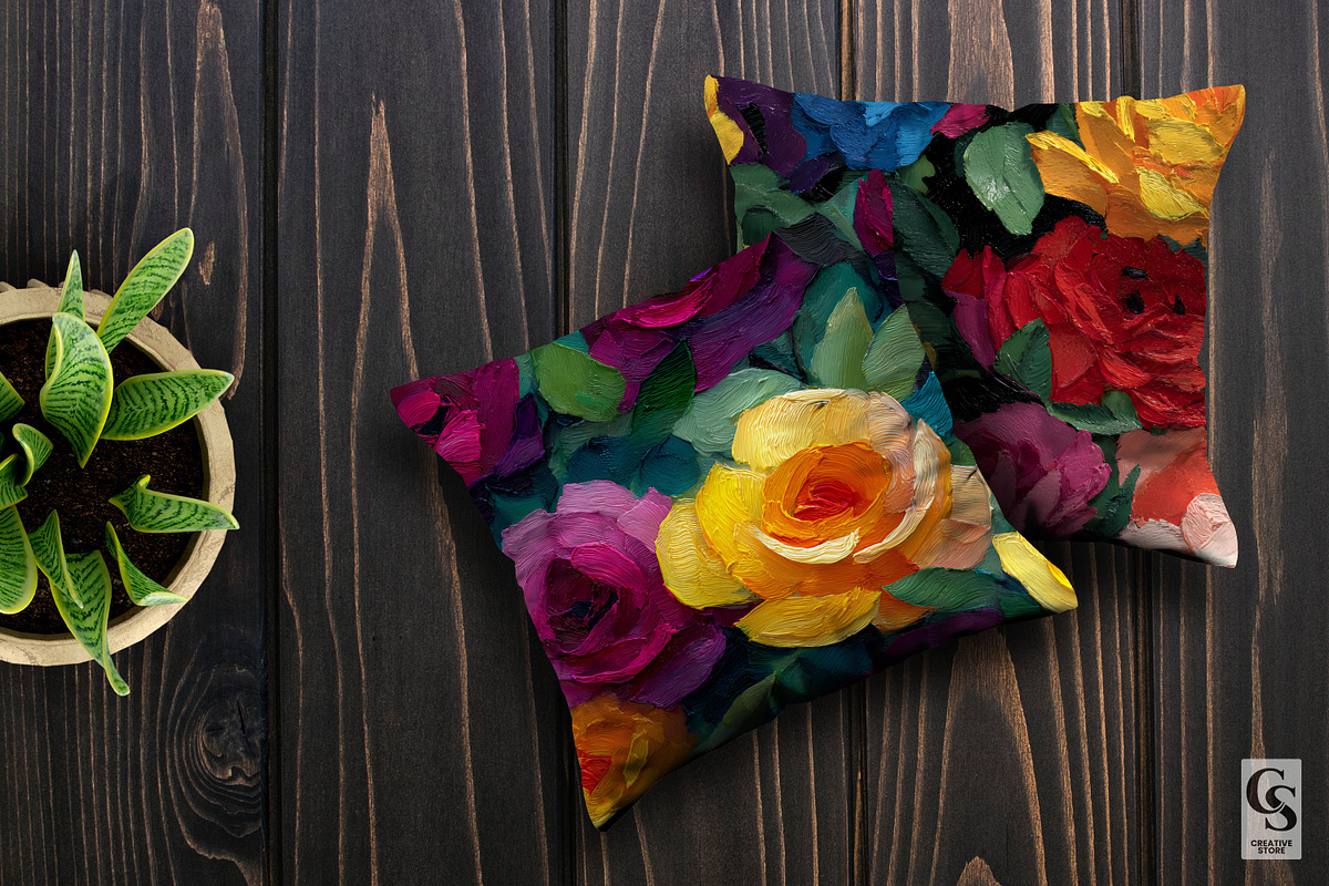 Painted Mixed Media Roses Patterns, a Pattern Graphic by Creative Store (Photo 5 of 5)