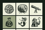 325 Vintage Adventure and Travel, a Transportation Illustration by Creative Stall (Thumbnail 16 of 22)