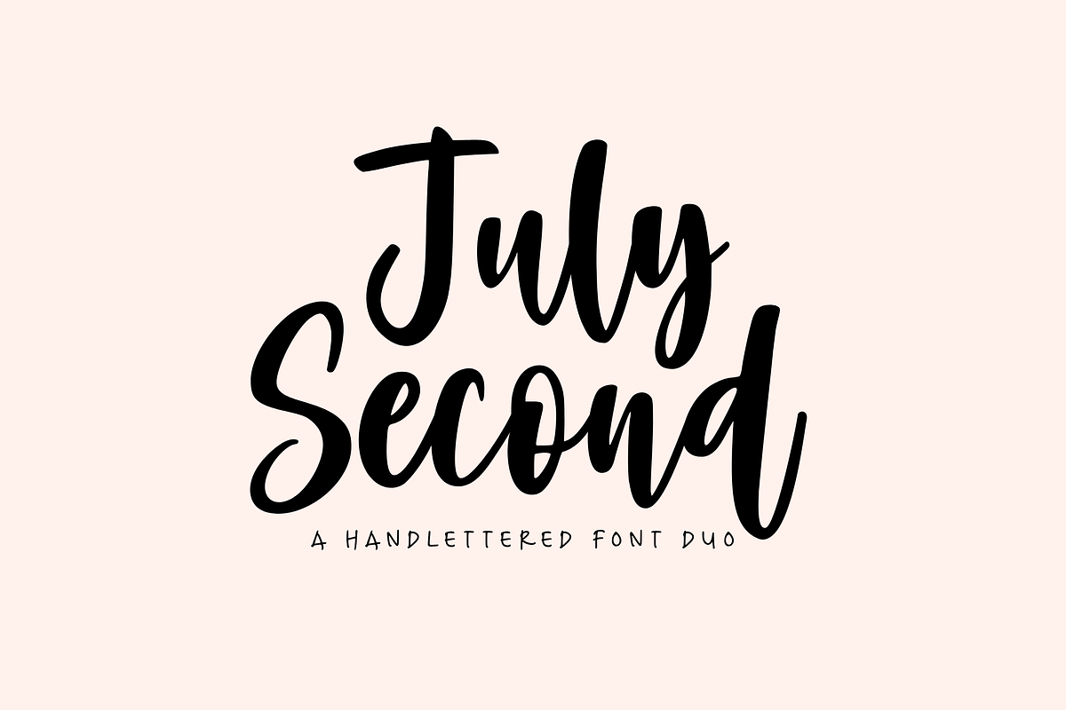 July Second Font Duo, a Script Font by etigletters (Photo 1 of 11)