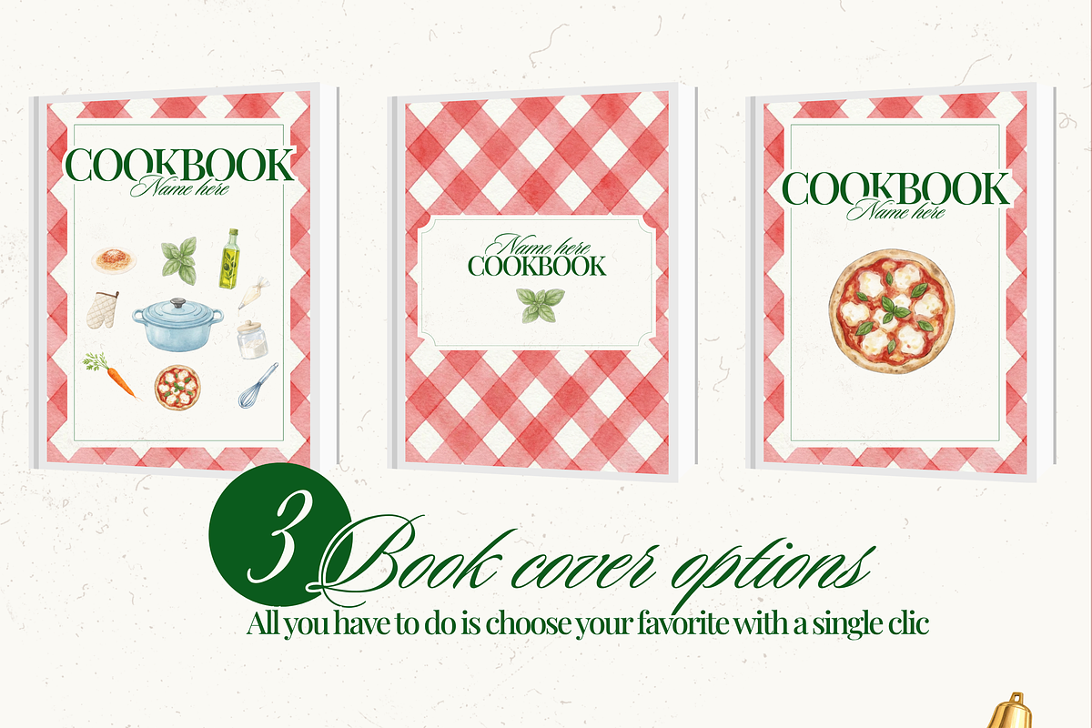 Printable family cookbook template, a Social Media Template by PixelBloomClub (Photo 2 of 8)