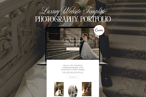 Wedding Photography Canva Portfolio, a Landing Page Template by GlamWebDesigns