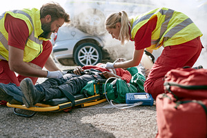 Paramedics providing emergency, a Health & Medical Photo by 7DesignLab