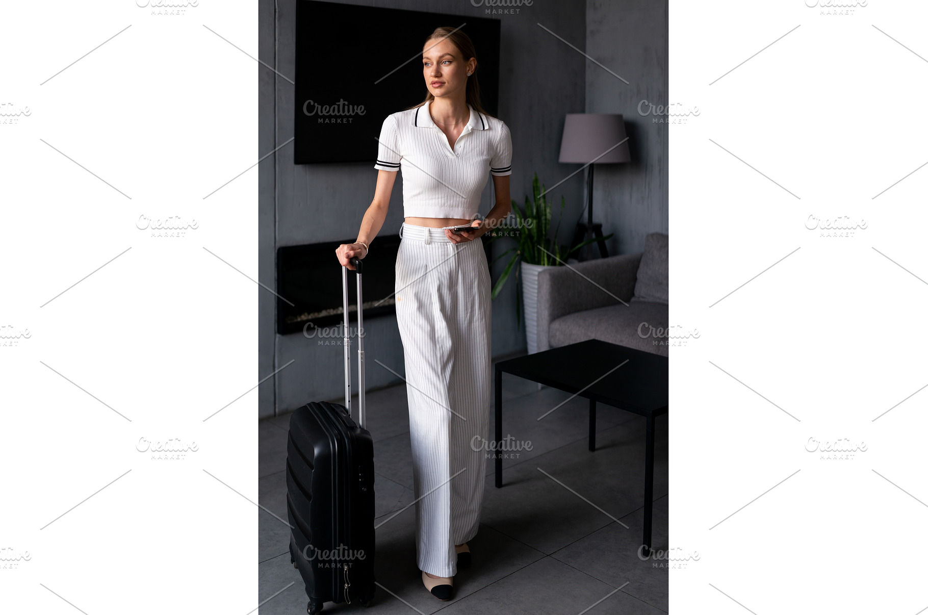 Young businesswoman goes on a, a Person Photo by undrey