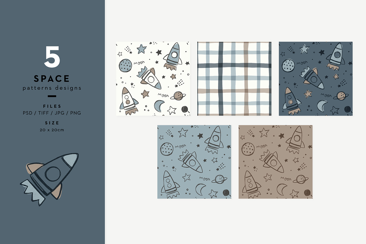 Space, a Pattern Graphic by Muriel Petitpattern