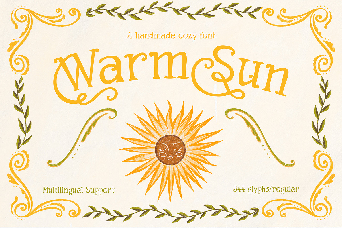 WarmSun Cozy Cottagecore Serif Font, a Serif Font by Yelloo Fish (Photo 1 of 15)