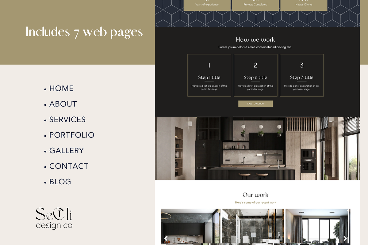 Luxurious Wix Website Template, a Wix Template by Sechi Design Co (Photo 2 of 5)