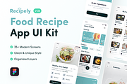 Recipely - Food Recipe App UI Kit