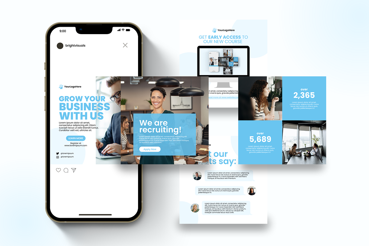 Social Media Post Canva Templates, a Social Media Template by Studio B | Canva Template (Photo 10 of 13)