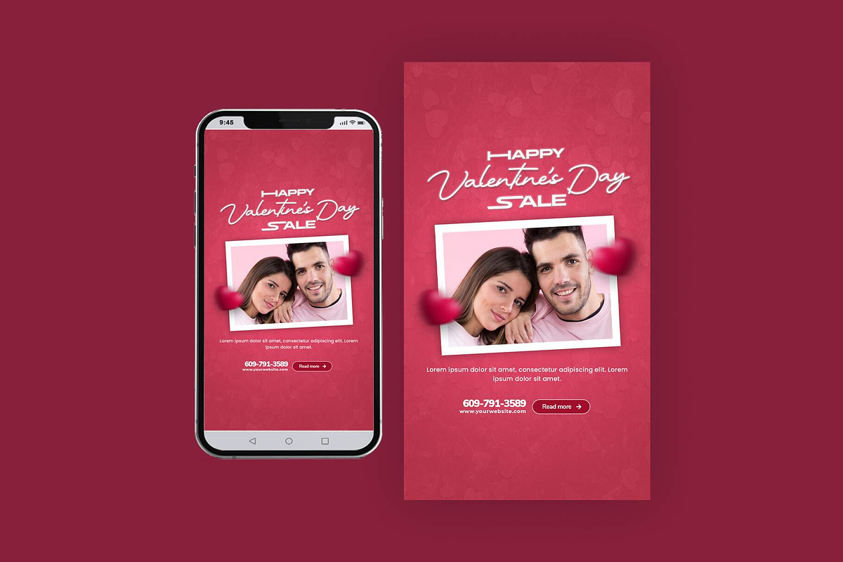 Happy Valentine's Day Instagram Kit, a Social Media Template by Saman Osama (Photo 3 of 3)