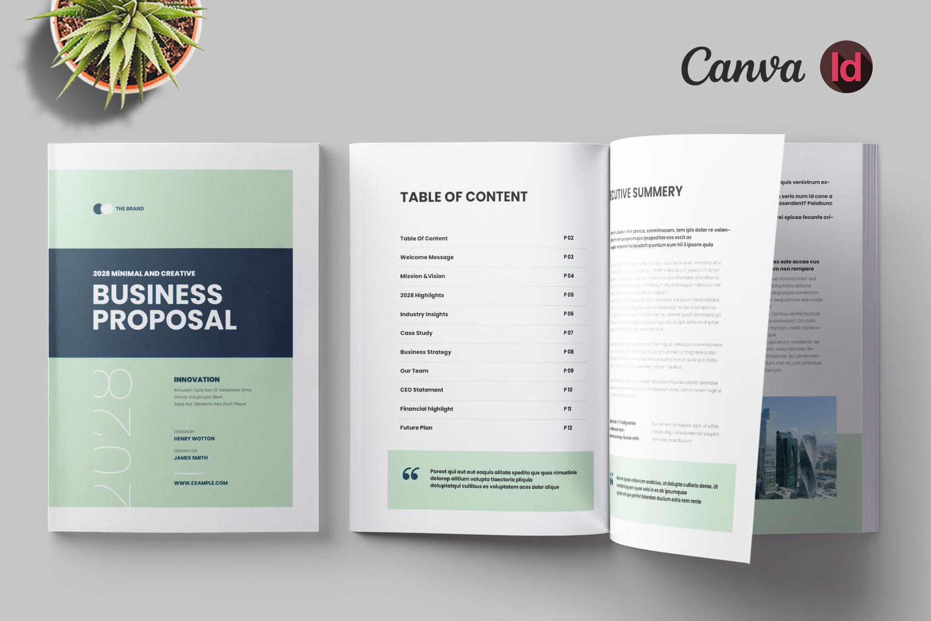 Business Proposal | Canva, a Brochure Template by Pixelpick