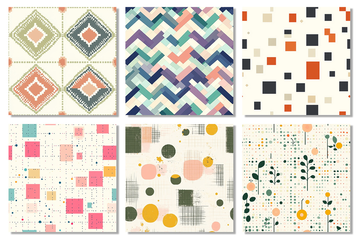 Modern Pixel Geometric Patterns, a Texture Graphic by Dream Creation (Photo 3 of 7)
