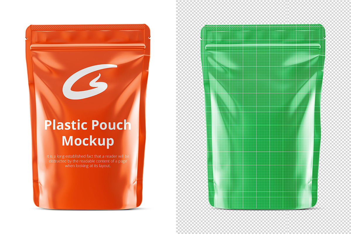 Plastic Pouch Mockup, a Packaging Mockup by GraphicsPixel (Photo 2 of 3)