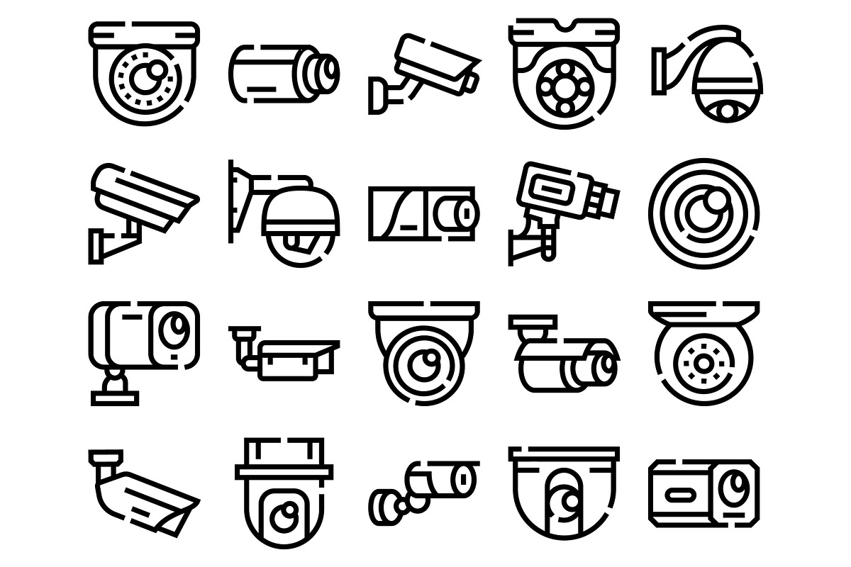 Security camera system icons for, an Object Graphic by pikepicture (Photo 2 of 3)