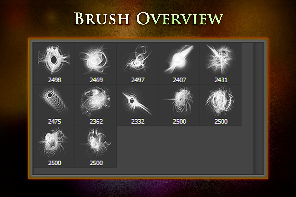 12 Fractal Impulse Brushes, a Brush Add-On by xresch