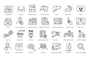 Medical Сheck Up Icons, an Outline Icon by Tettygreen (Thumbnail 2 of 2)