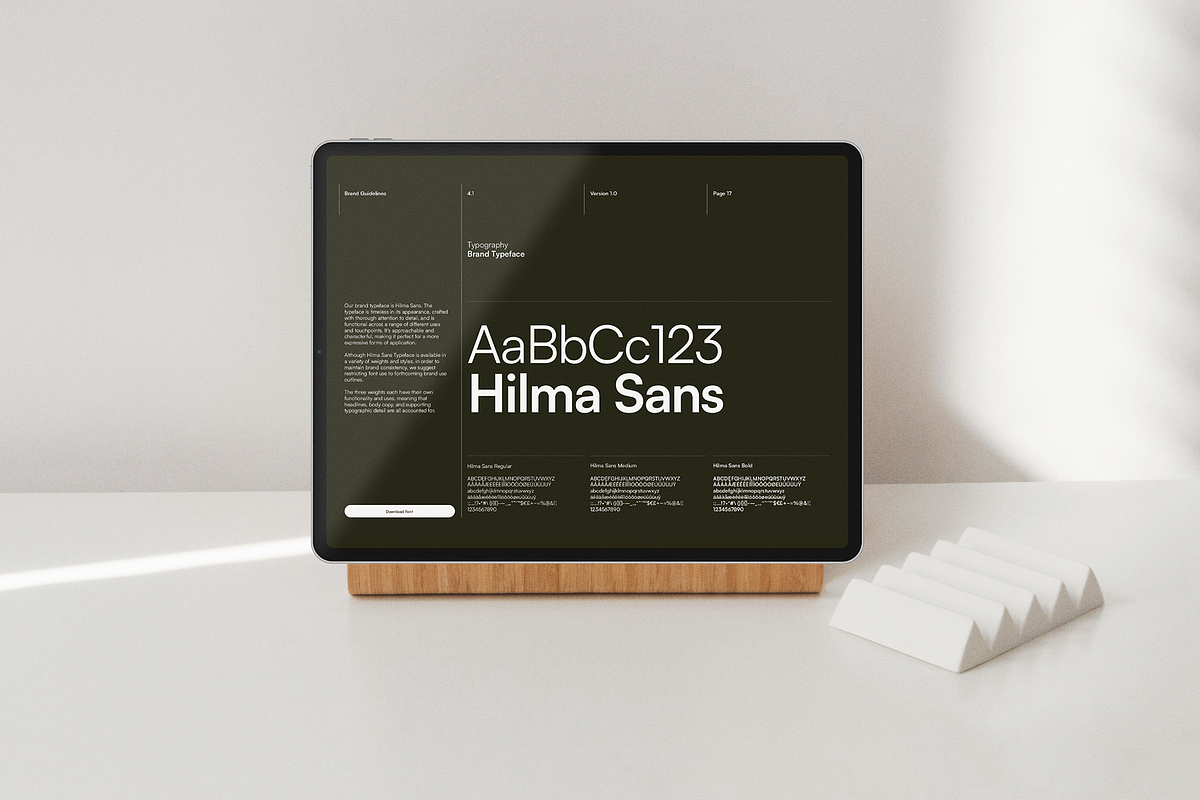 Hilma · Brand Guidelines, a Brochure Template by Esla Studio (Photo 7 of 14)