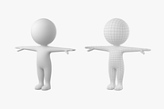 Cute Stickman in T-Pose CAT Rig, a Characters & Person 3D Model by VK Studio (Thumbnail 2 of 19)