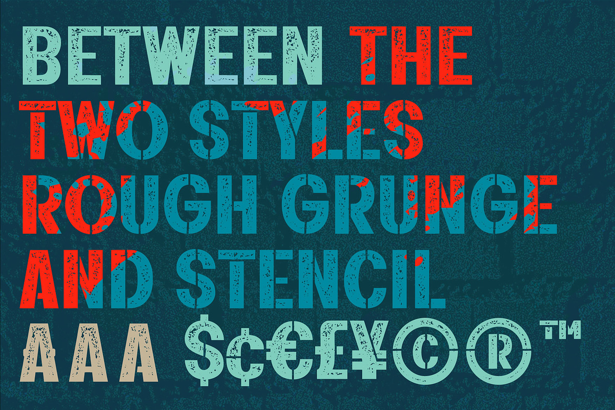 Rustline a Distressed Font, a Sans Serif Font by Rasiorise Studio (Photo 3 of 12)