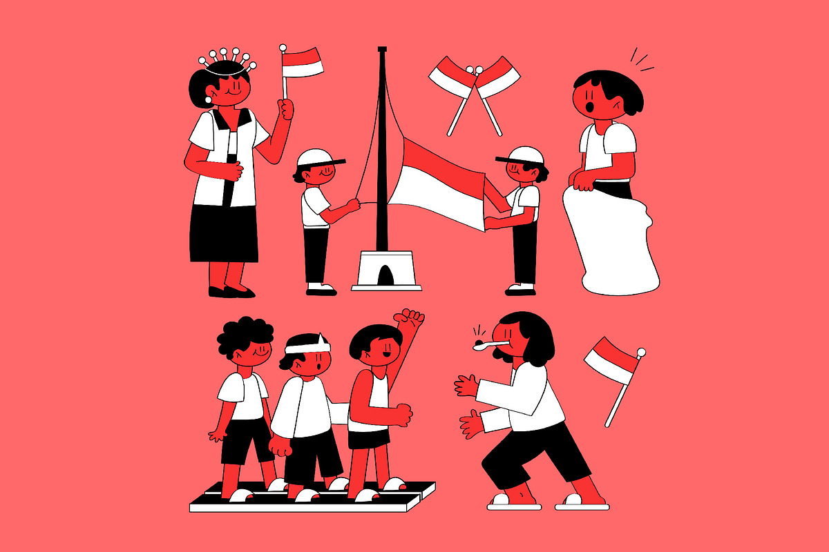 Red 17 August Illustration, a Person Illustration by graphicook