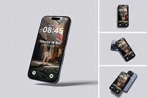 iPhone 15 Pro Mockup, an iPhone Mockup by Pikachudesign